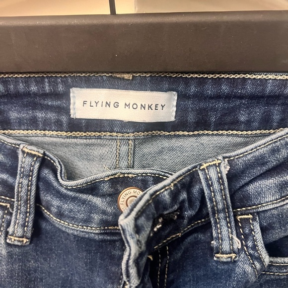 Flying Monkey Dark Blue Distressed Skinny Jeans (29) - Picture 3 of 3